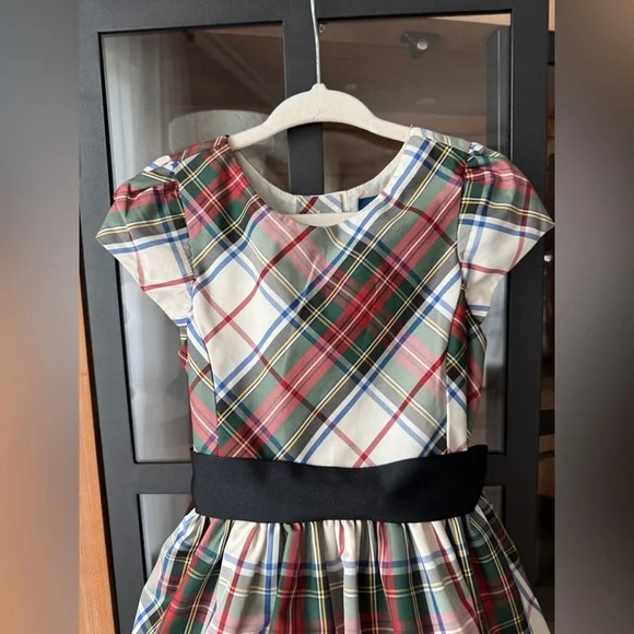 Polo Ralph Lauren plaid twill dress holidays Christian formal bow toddler girl - Picture 5 of 7